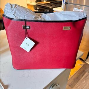 NWT Lo & Sons Seville Prima Shell - Red  Exterior / Gold HardwarE